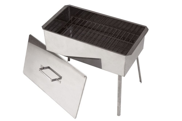 Коптильня двухъярусная БОЛЬШАЯ (500/270/175) нерж. сталь 0,8мм, поддон ...