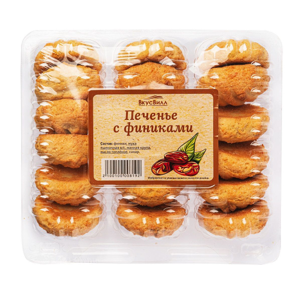 Печенье с финиками ВкусВилл, 350 г - купить с доставкой по выгодным ...
