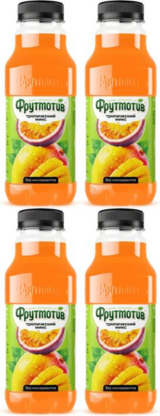 Напиток сокосодержащий Фрутмотив Тропический микс, комплект: 4 упаковки ...