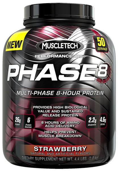 Протеин MuscleTech Phaise 8 performance series 2000грамм (клубника ...