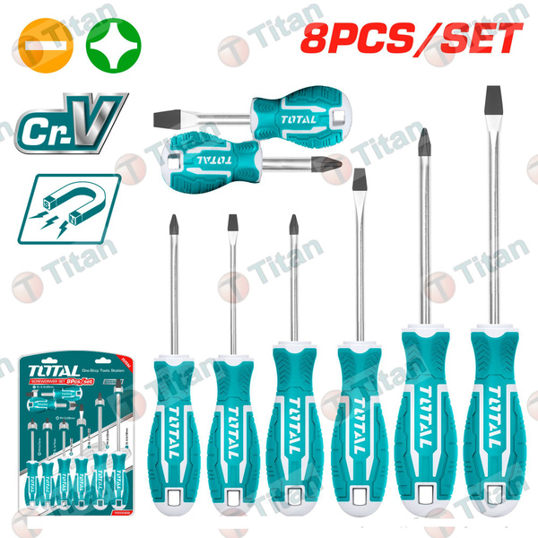 Набор отверток 8 шт, Cr-V TOTAL THT250608 - купить с доставкой по ...