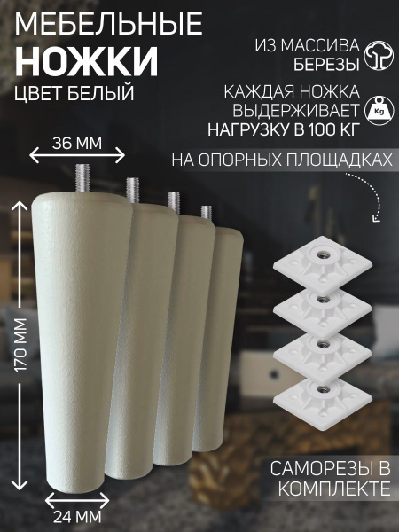 Ножка для мебели регулируемая Мебельный Мастер 36х170 мм - купить по ...