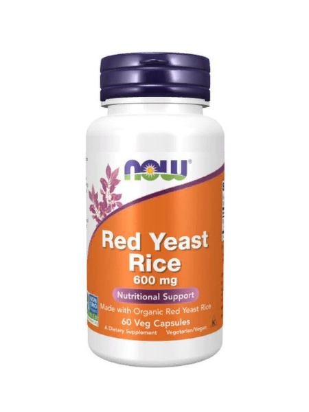 NOW Red Yeast Rice 600mg // НАО Красный ферментированный рис 600мг 60 ...
