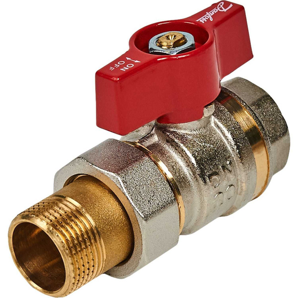 BVR-F DN20 PN40 кран Danfoss шаровой 3/4" ВР-НР со сгоном, латунный ...