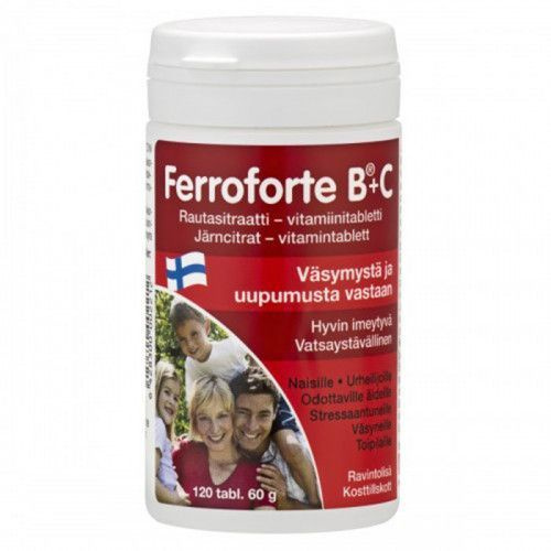 Ferroforte B+C Цитрат железа с витаминами в таблетках 120 табл. купить ...