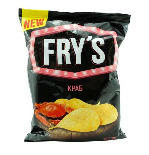 FRYS Чипсы краб, 70 г купить на OZON по низкой цене (1758408954)