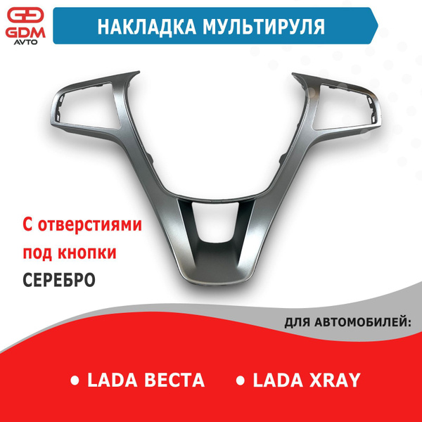 Накладка мультируля с отверстиями под кнопки для Лада Веста, Лада X-Ray ...