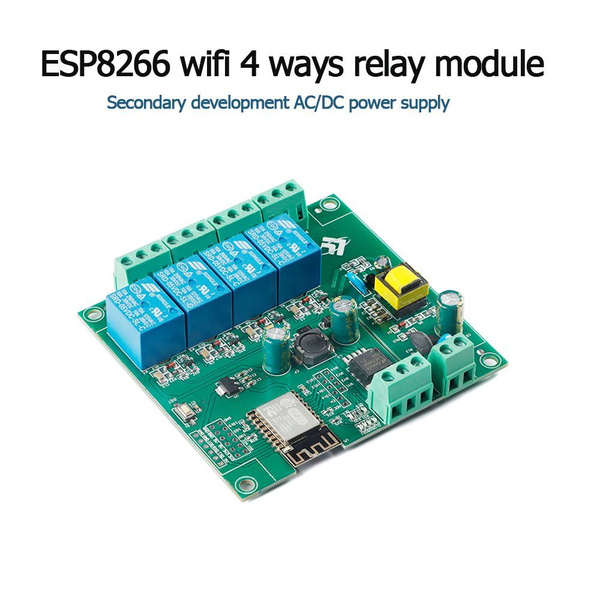ESP8266 wifi 4 пути реле модуль ESP-12F вторичная плата развития AC/DC ...