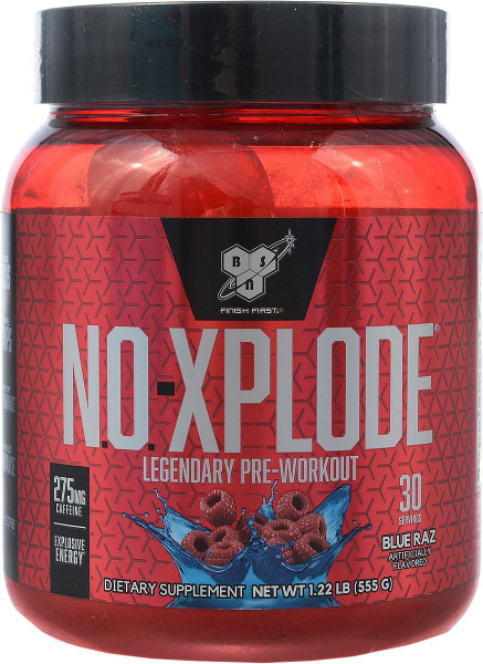 Предтренировочный комплекс BSN N.O. - Xplode 3.3 555 гр Голубая малина ...
