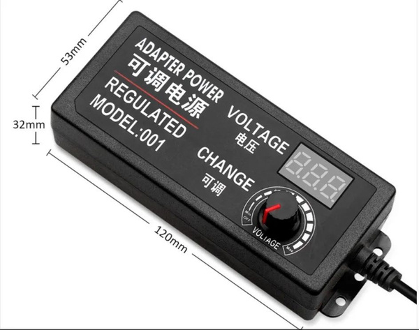 Регулируемый импульсный блок питания с дисплеем 9-24B, 3А. Адаптер 220В ...