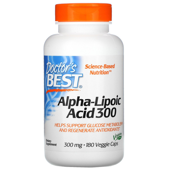 Альфа Липоевая кислота 300 мг Doctor's Best Alpha-Lipoic Acid 300 mg ...