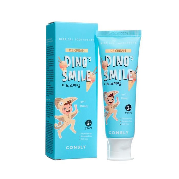 Детская гелевая зубная паста Consly DINO's SMILE c ксилитом и вкусом ...