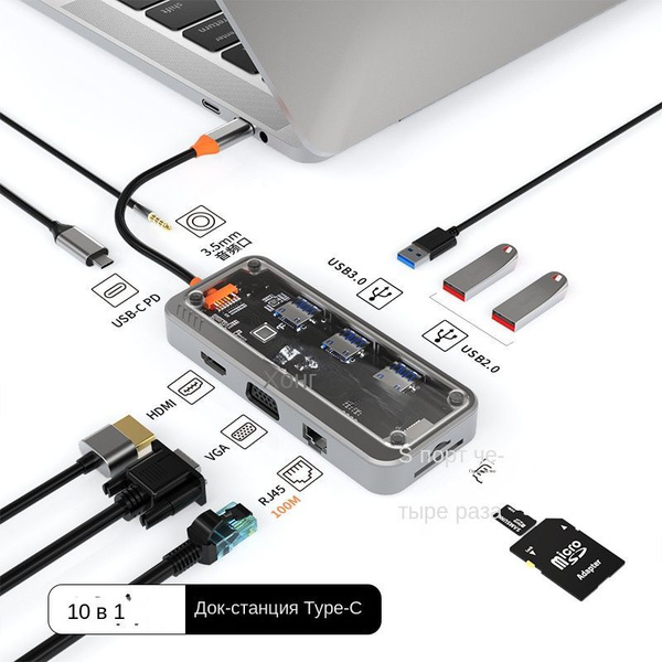Взрывоопасная частная модель док-станции type-c usb-концентратор ...