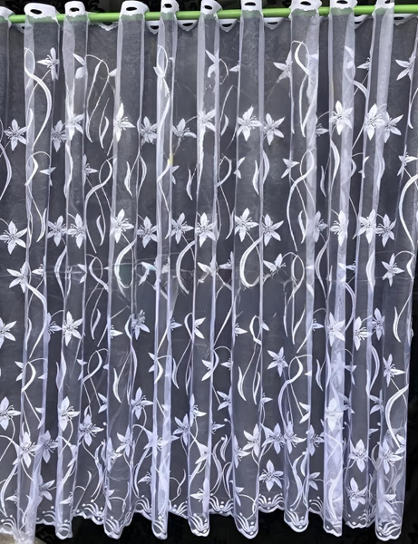 Штора для кухни 300 150х300см, прозрачный, белый, Полиэстер купить по ...