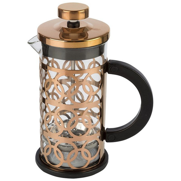 Чайник/кофейник (кофе-пресс), BRONZO, объем: 350 мл, из боросил стекла ...