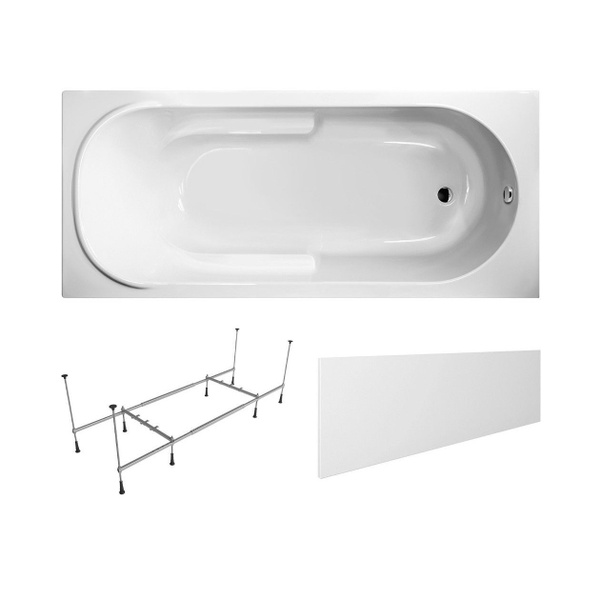 Ванна акриловая 170х75 с каркасом и экраном Lavinia Boho Bristol S2 ...