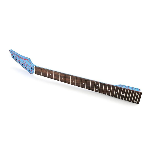 Гриф электрогитары Blue Burst Crack, корпус из клена, замена 24 ладов и ...