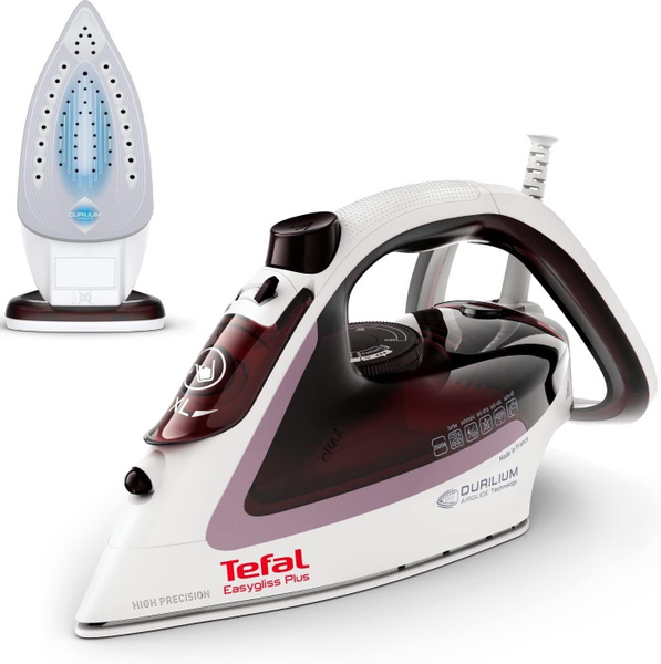 Паровой утюг tefal fv5714 easygliss, 2400 вт, профессиональный паровой ...