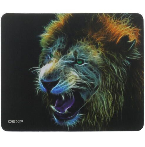 DEXP Коврик для мыши Коврик DEXP OM-XS Lion многоцветный, разноцветный ...