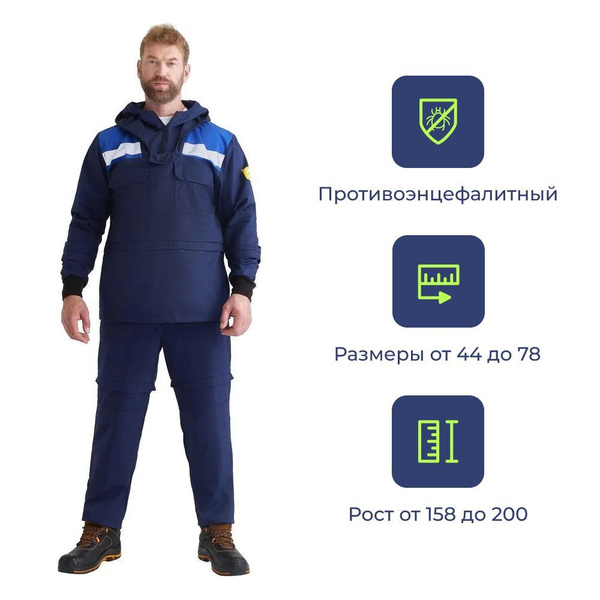 Костюм противоэнцефалитный мужской летний, антимоскитный, рыболовный ...