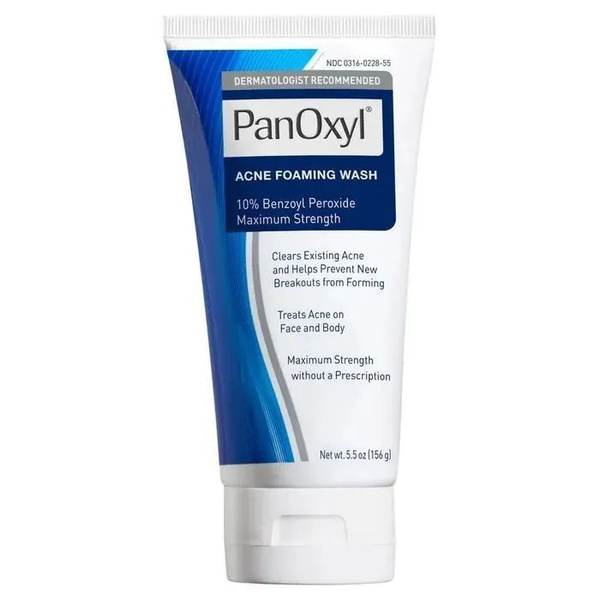 Пенка для умывания PanOxyl Acne, 10% перекись бензоила, для всех типов ...