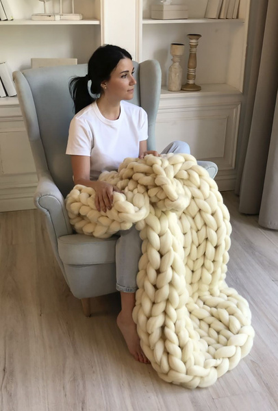 Плед 150х100 см, Мериносовая шерсть, Шерсть - купить в интернет ...