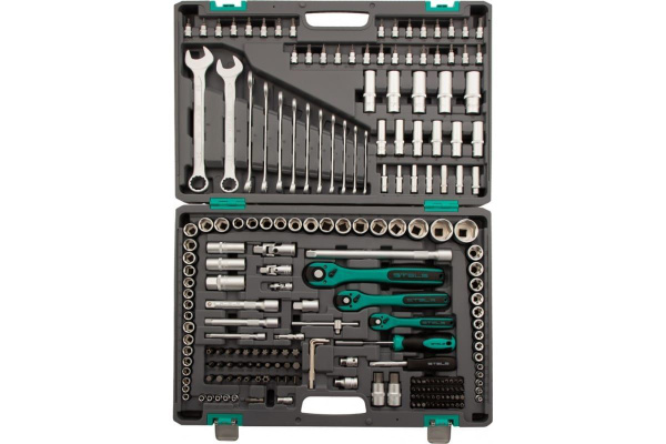 Набор инструментов 1/4", 3/8", 1/2", CrV, S2, усиленный кейс, 216шт ...