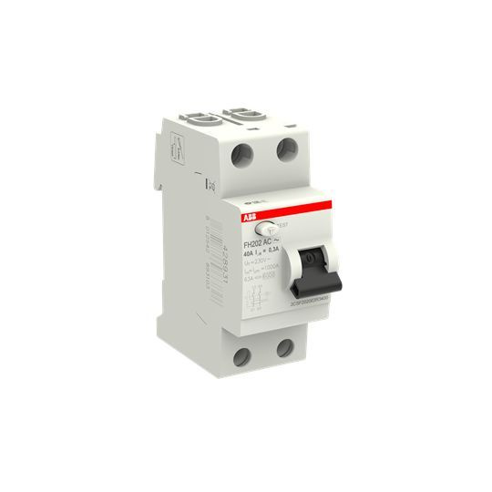 Автоматический выключатель остаточного тока УЗО ABB FH202 AC-40/0.3 2P ...