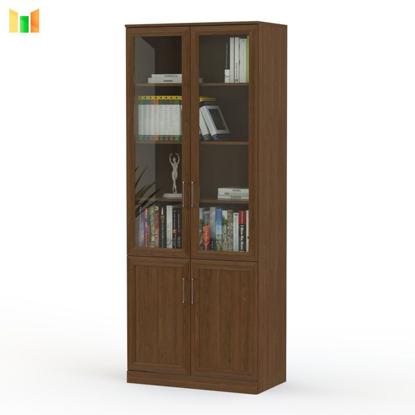 Шкаф книжный BestMebel Книжный шкаф Орех, 80x40x200 см купить c ...