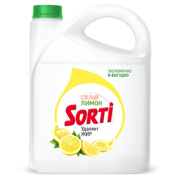 Средство для мытья посуды Sorti "Лимон", 4,8 литров, канистра - купить ...