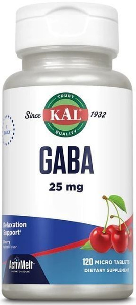 Аминокислота ГАБА KAL ActivMelt GABA 25 мг, 120 таблеток - спортивная ...