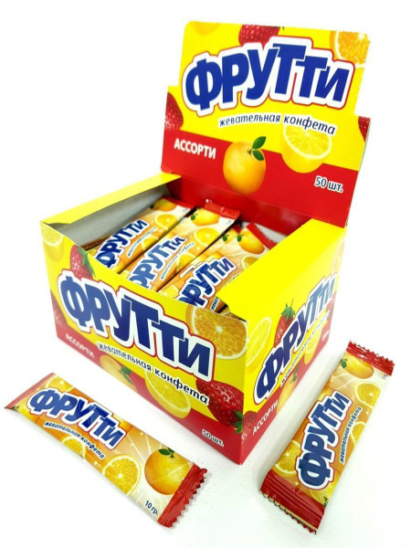 Жевательная конфета "Фрутти" ассорти - купить с доставкой по выгодным ...