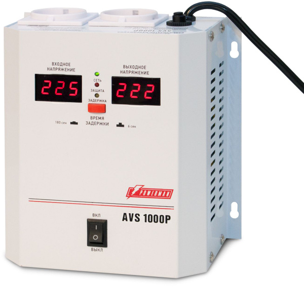 Стабилизатор POWERMAN AVS 1000P, ступенчатый регулятор, цифровые ...