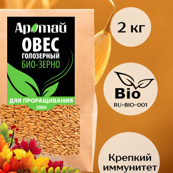 Овес голозерный для проращивания цельнозерновой неочищеный 2кг - купить ...
