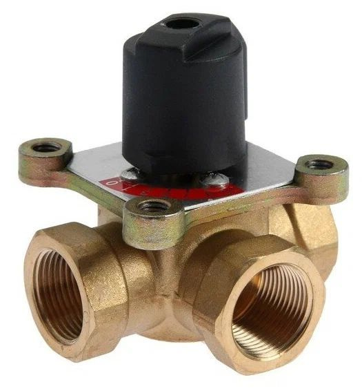 Трехходовой клапан 1 1/4" поворотный ручной под сервопривод TIM BL3805 ...