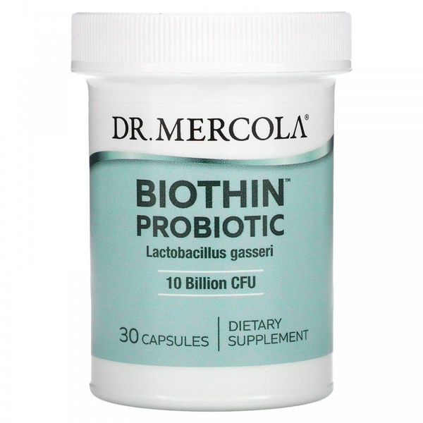 Dr. Mercola, Биотиновый пробиотик, лактобактерии гассери, 10 млрд КОЕ ...