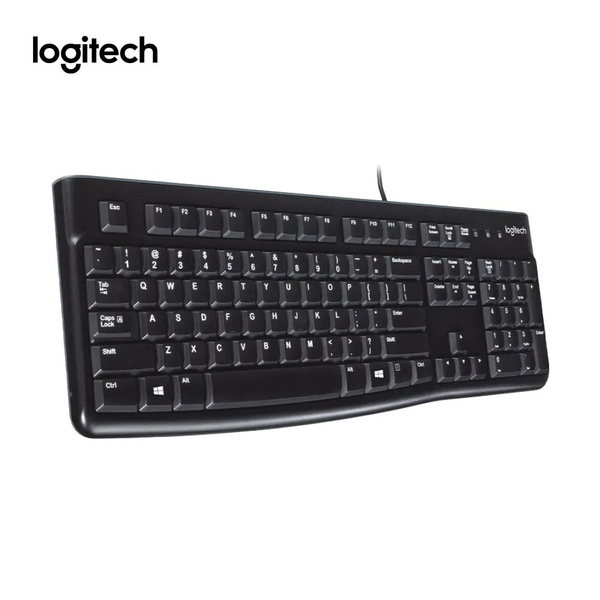 Logitech Клавиатура проводная K120, Русская раскладка, черный купить на ...