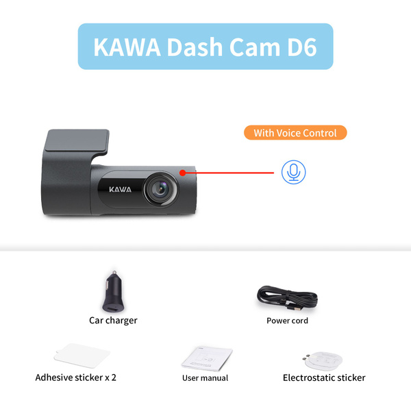 KAWA 2K 1440P HD Wi-Fi видеорегистратор для автомобильного ...
