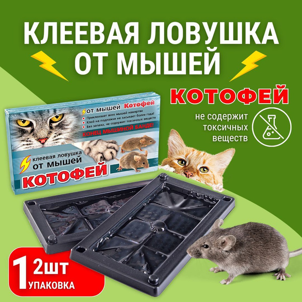 Клеевые ловушки от грызунов Котофей / клеевая ловушка - лоток от крыс ...