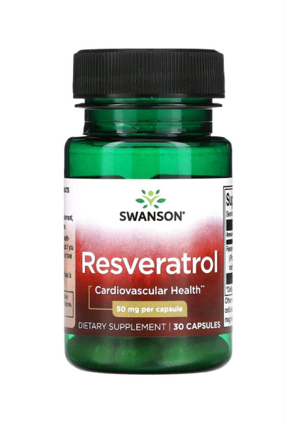 Swanson Resveratrol Ресвератрол 50 мг - 30 капсул - купить с доставкой ...