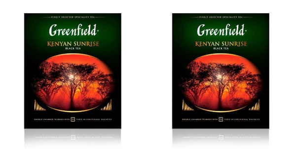 Greenfield Чай черный Kenyan Sunrise, 100 пакетиков, 2 уп - купить с ...