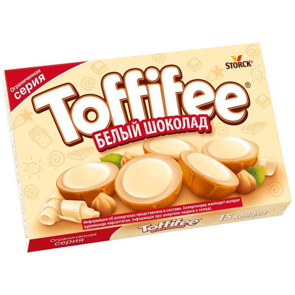 Конфеты Toffifee White chocolate шоколадные, 125г - купить с доставкой ...