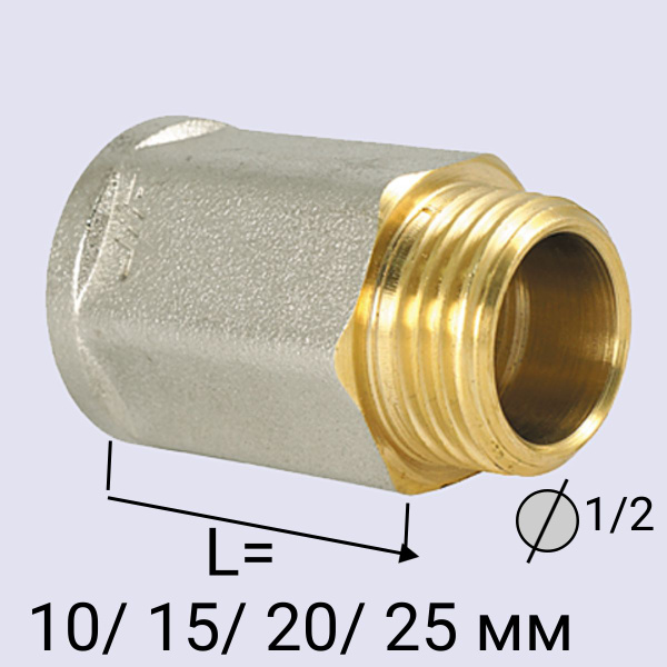 гайка удлинительная шестигранная удлинитель муфта 1/2*L10, Р001 ...