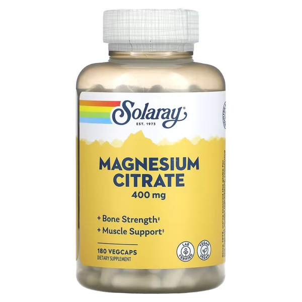 Solaray пищевая добавка Magnesium Citrate Цитрат магния 400мг, 180 ...