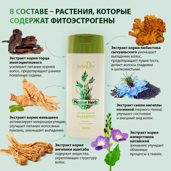 TianDe шампунь для волос от облысения купить на OZON по низкой цене ...