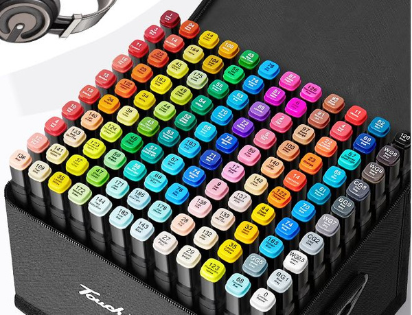 Профессиональный двухсторонний набор спиртовых маркеров для рисования ...