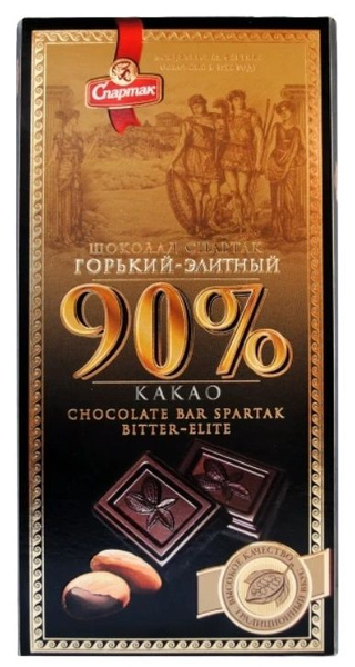 КФ Спартак Шоколад горький - Элитный, 90%, 85 г купить на OZON по ...