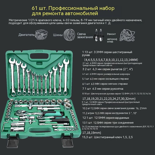 Многофункциональный ящик для инструментов для ремонта автомобилей ...