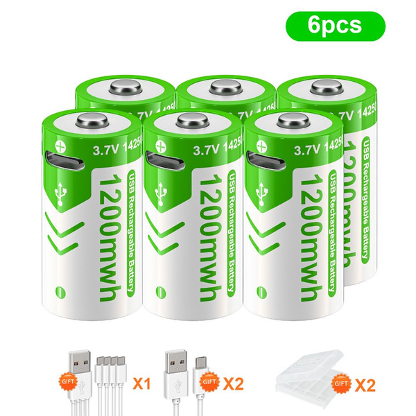 PALO Аккумуляторная батарейка 14250, 3,7 В, 1200 мАч, 6 шт - купить с ...