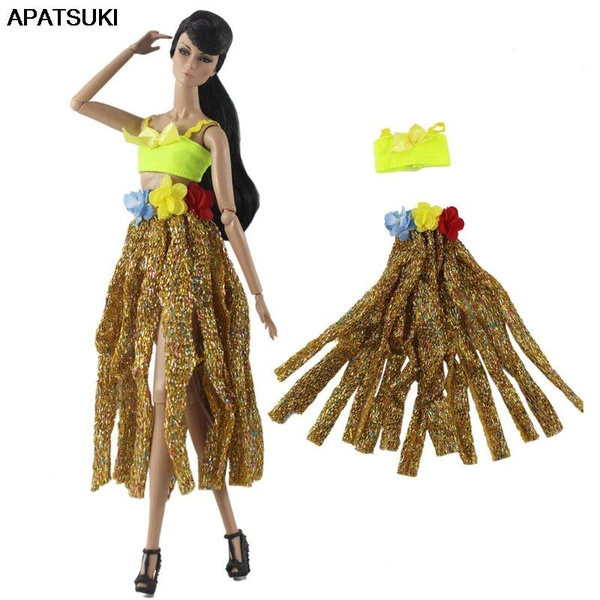 Юбка в полоску с желтым верхом для куклы Барби - купить с доставкой по ...